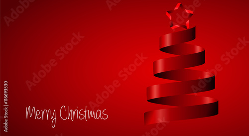 Christmas Tree Card -  Vector Illustration