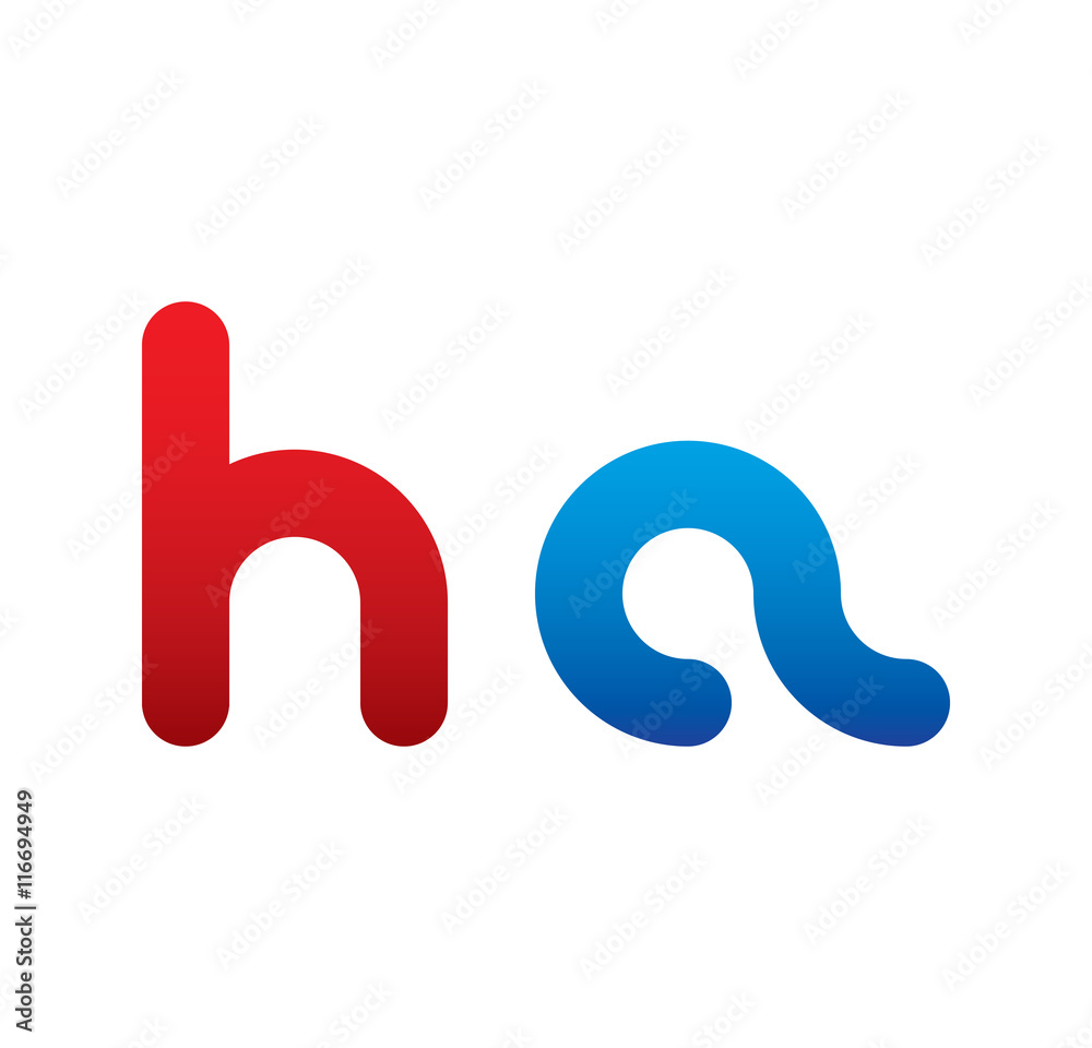 ha logo initial blue and red ha logo initial blue and red