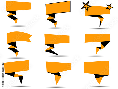 Callouts on a white background. Vector illustration.