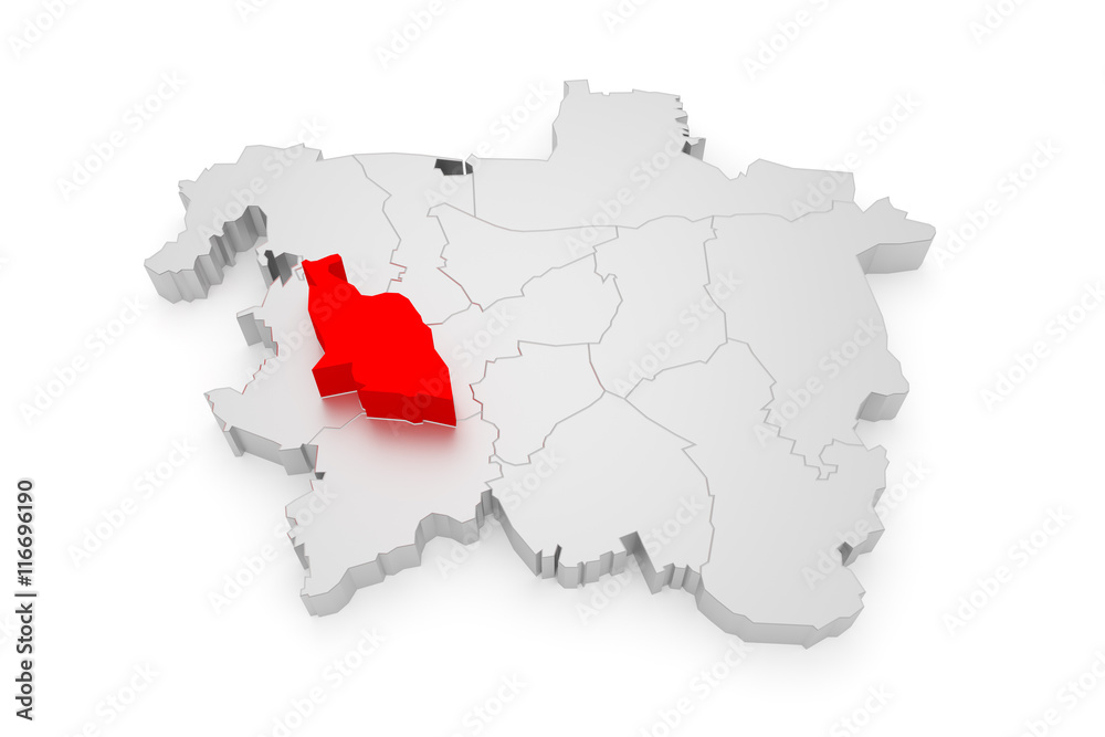 Fototapeta premium Linden-Limmer, Hannover Bezirke 3D