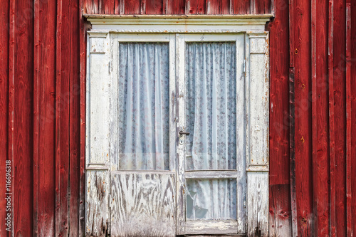 Weathered door of an old Swedish farmhouse