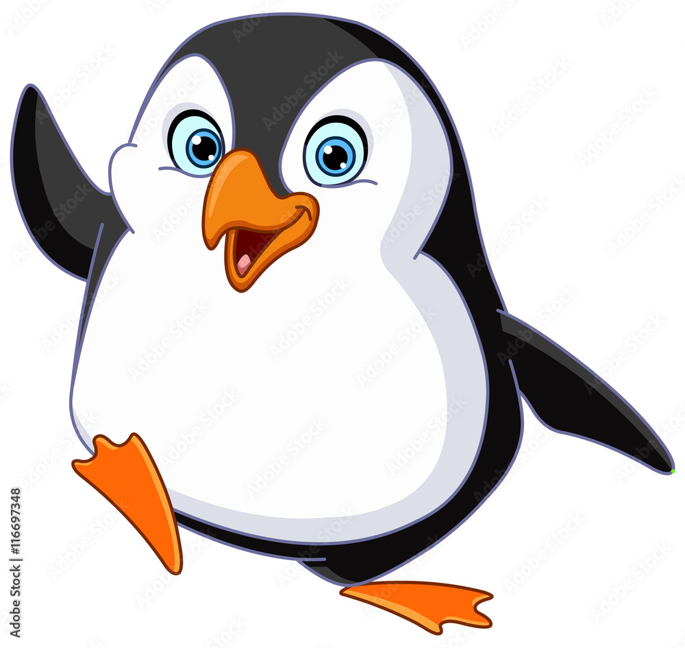 Obraz premium Penguin waving