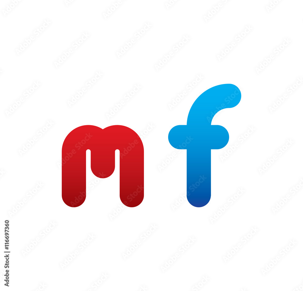 mf logo initial blue and red mf logo initial blue and red