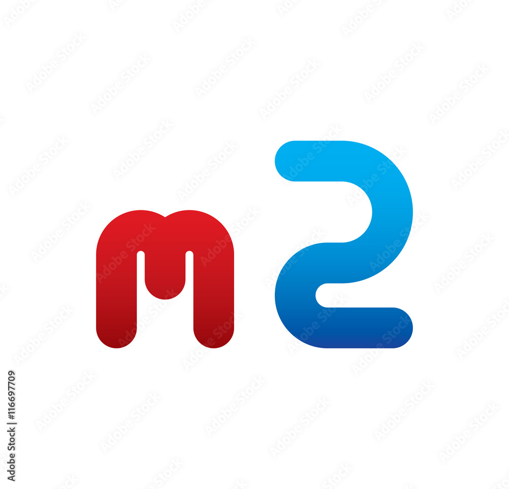 m2 logo initial blue and red m2 logo initial blue and red