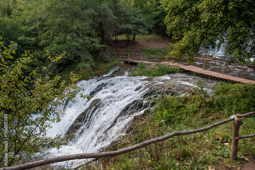 Waterfall. Dzhurynskyi waterfall, Nyrkiv, Ternopil's'ka oblast,