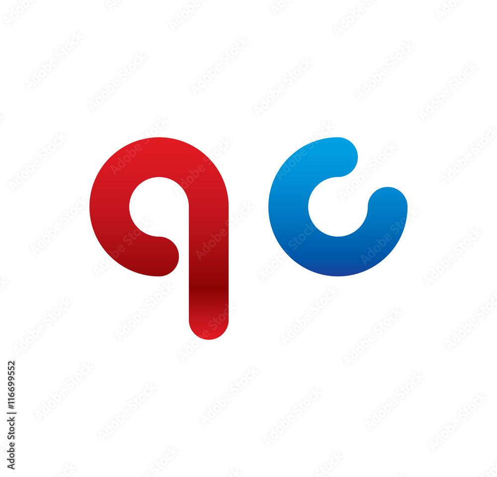 qc logo initial blue and red qc logo initial blue and red