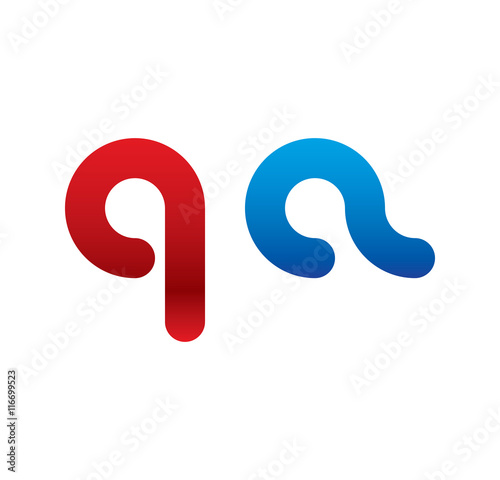 qa logo initial blue and red 