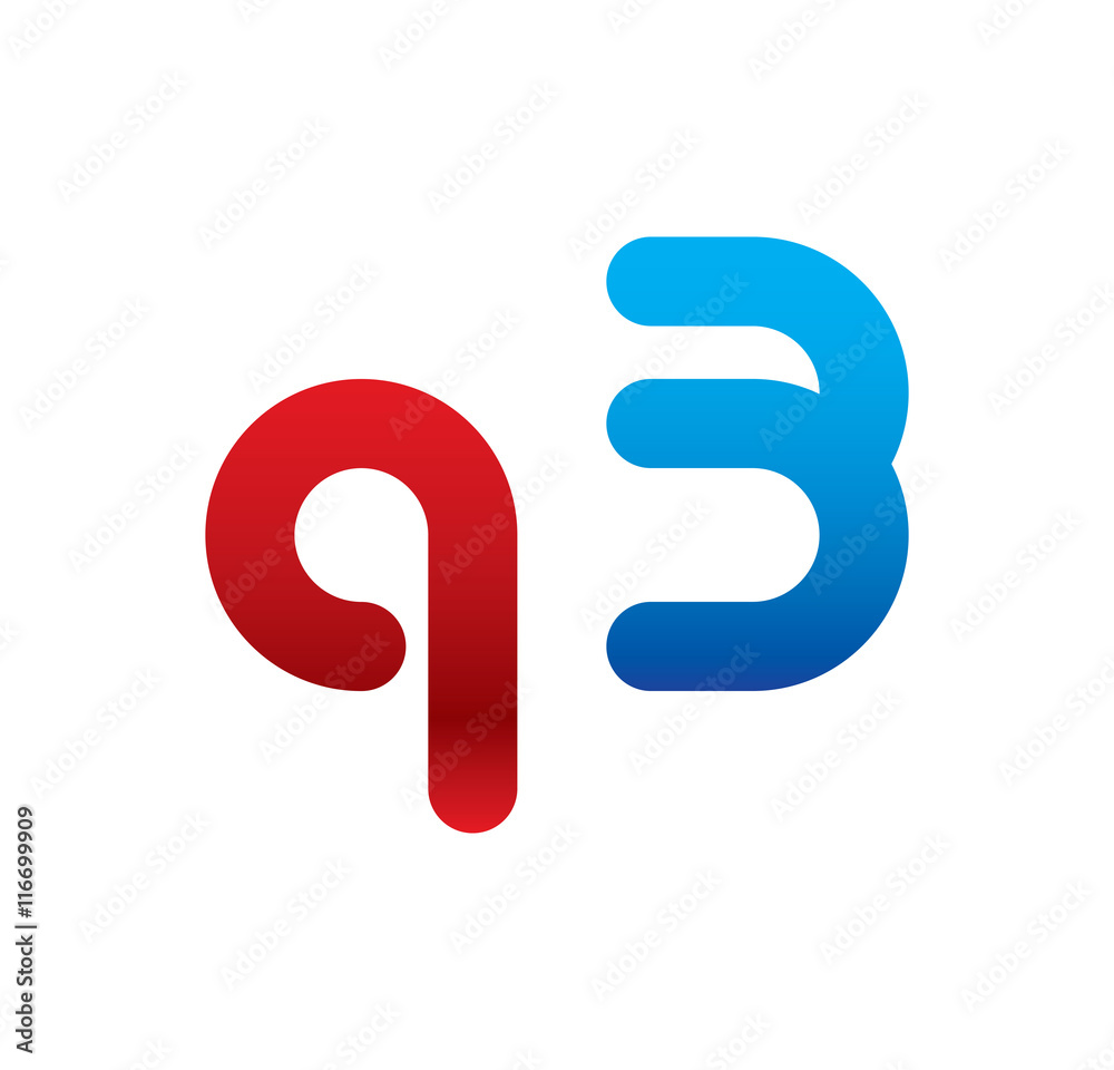 q3 logo initial blue and red q3 logo initial blue and red