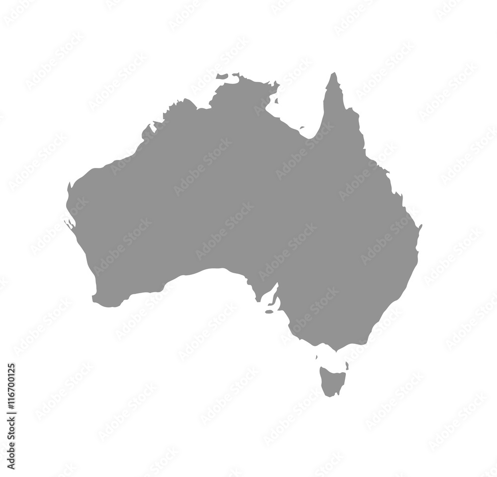 Australia map. Vector illustration.