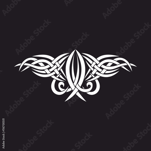 Gothic and tattoo marks. Christian symbols. Fish Jesus and the Holy Spirit wings.