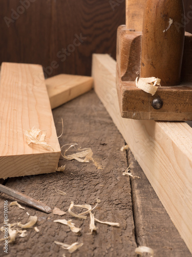 Old used carpenter tools