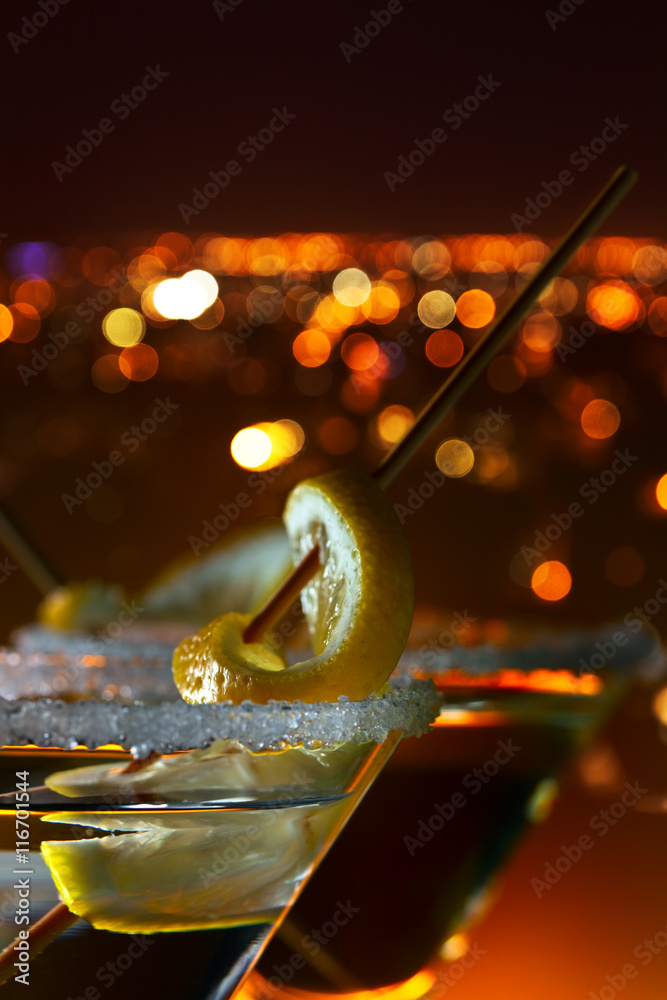 martini with lemon martini with lemon