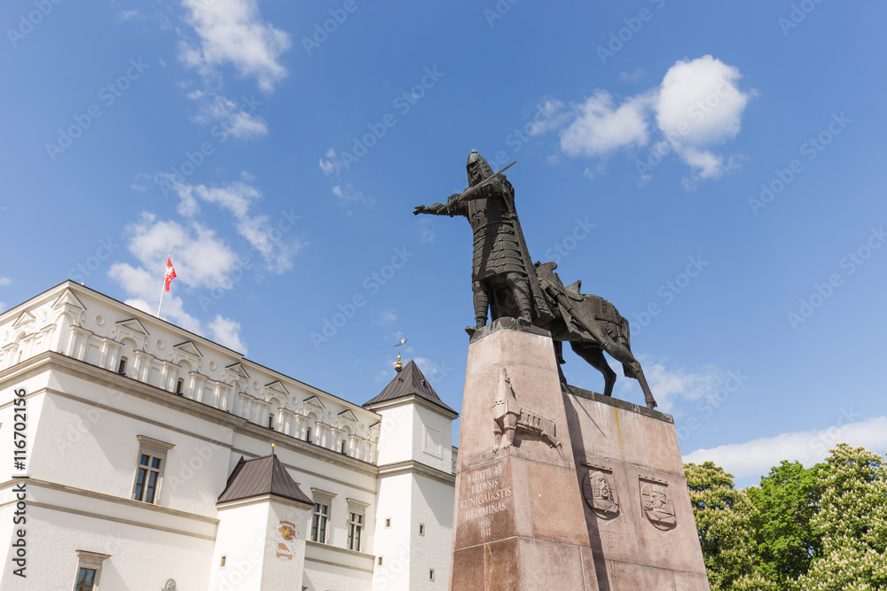 Monument to the Grand Duke Gediminas near the St. Stanislaus Cathedral in Vilnius, Lithuania.The Gediminas Monument 
