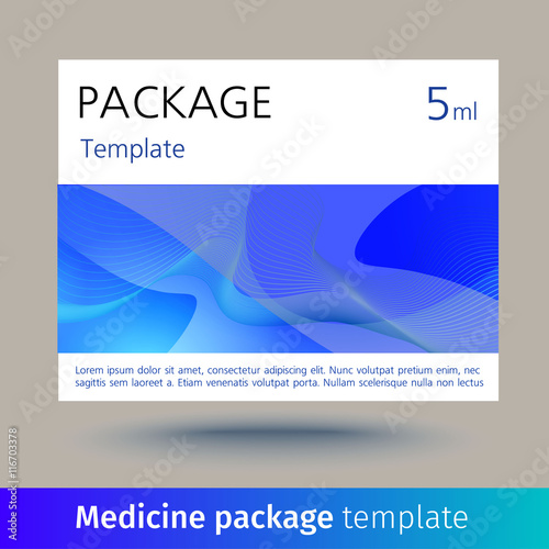 Medicine package template.