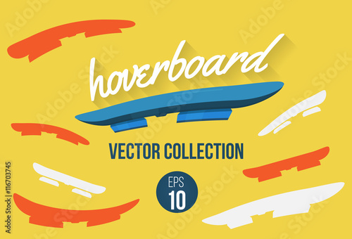 Set of hoverboard shape, collection of vector illustration