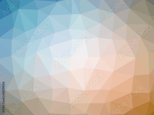 Abstract orange blue gradient polygon shaped background