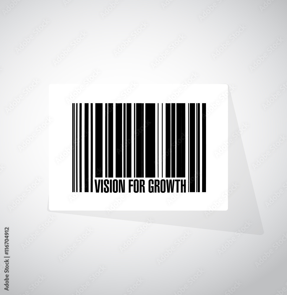 vision for growth barcode sign business concept vision for growth barcode sign business concept
