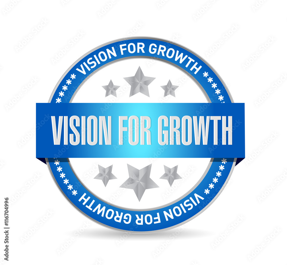 vision for growth seal sign business concept vision for growth seal sign business concept