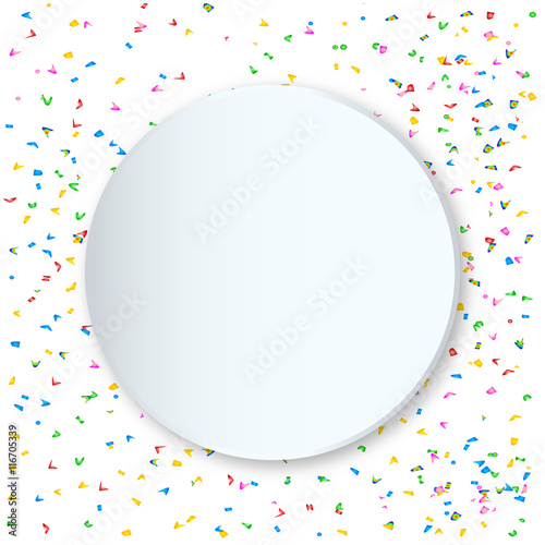 Round Copy Space Confetti Party Background