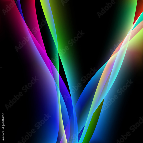 dinamyc flow, stylized waves, vector photo