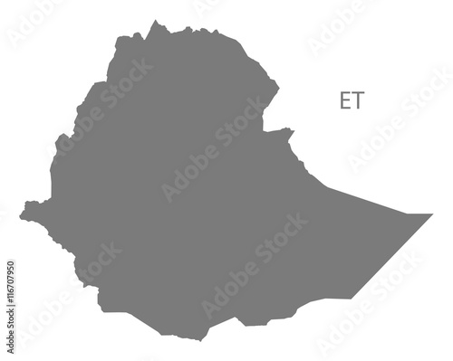 Ethiopia Map grey