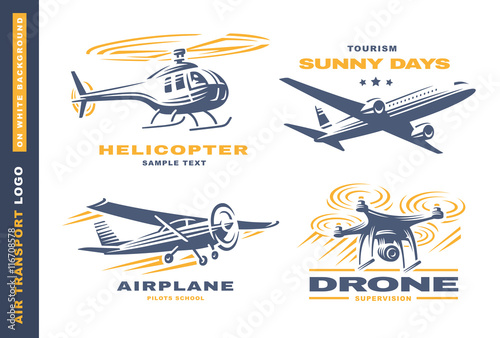 Air transport Logo illustration on white background
