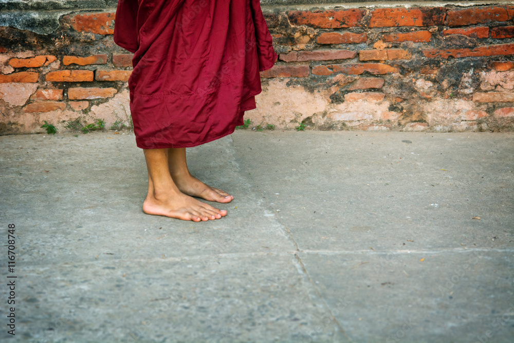 Legs of buddhist monk. Burma (Myanmar) Legs of buddhist monk. Burma (Myanmar)