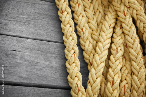Vintage nautical knots background with copy-space. Marine sea ro