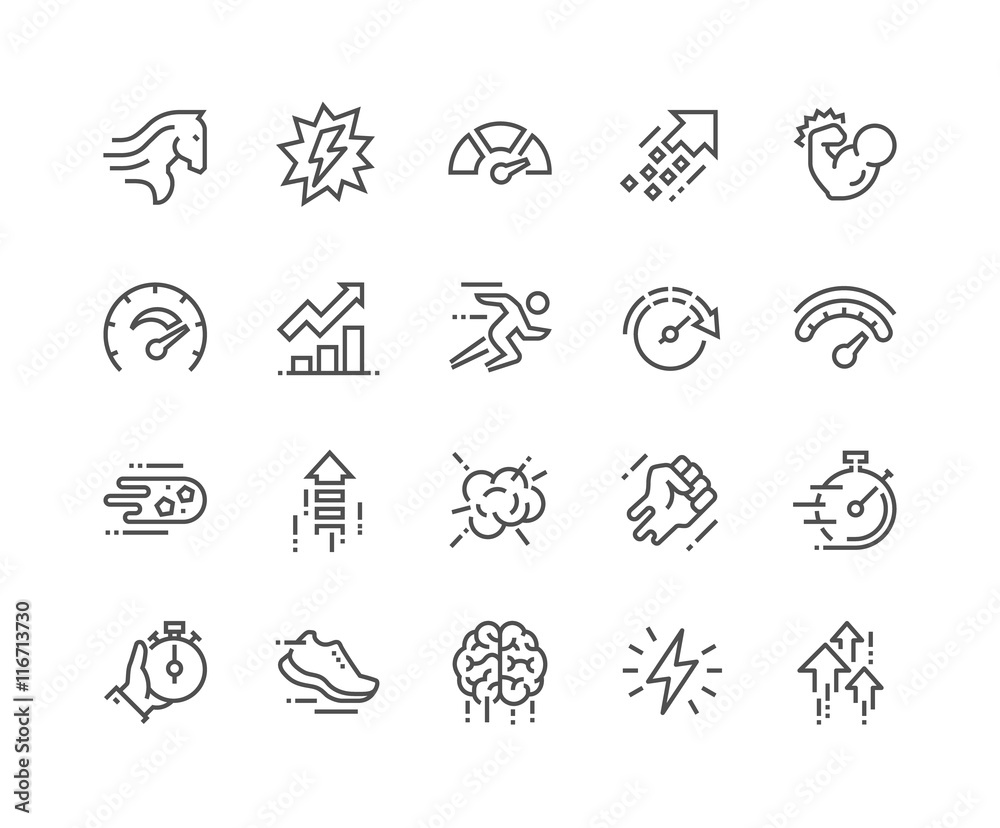 Line Performance Icons Line Performance Icons