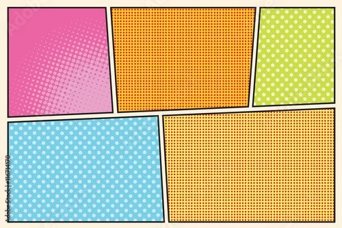 Comic book storyboard style pop art