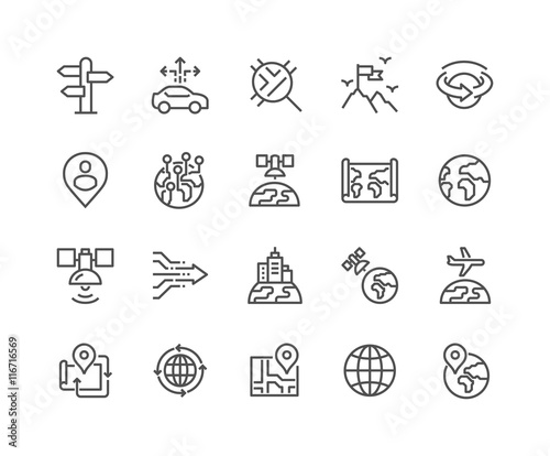 Line Global Navigation Icons