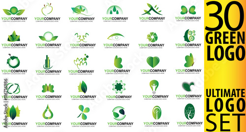 Green logo set