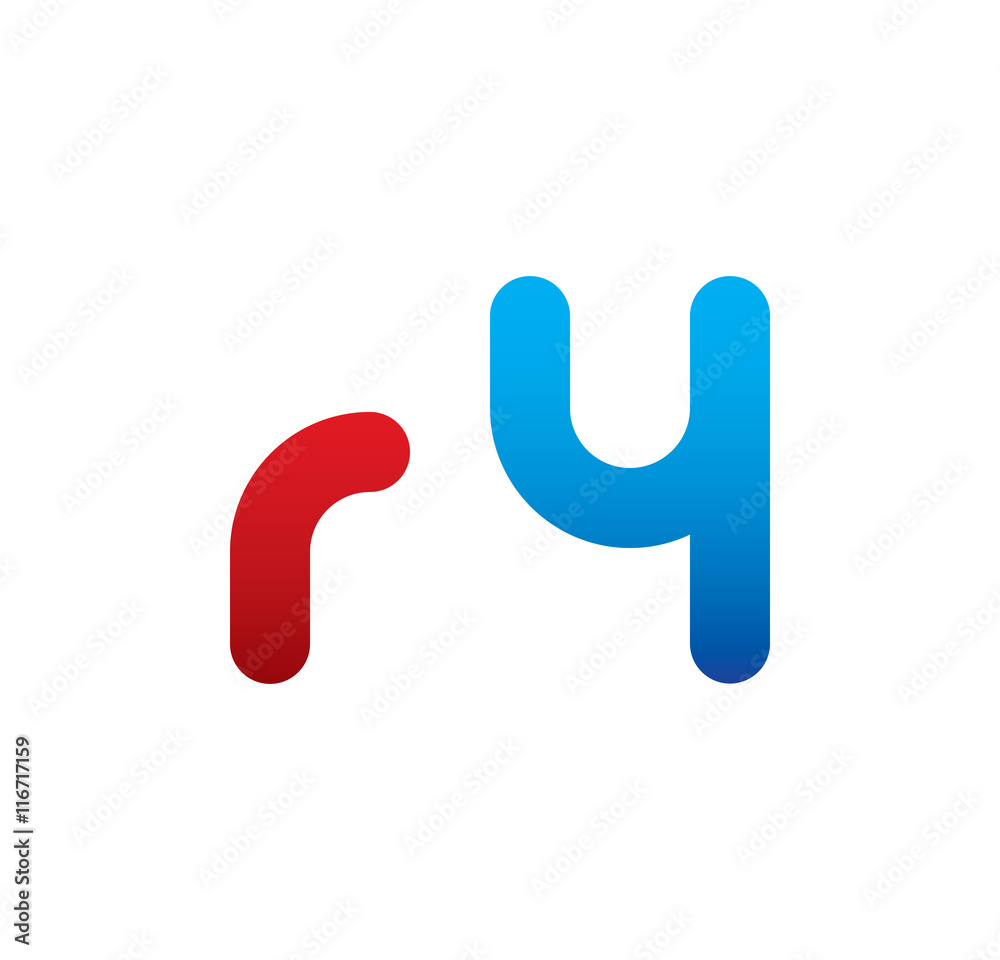 r4 logo initial blue and red r4 logo initial blue and red