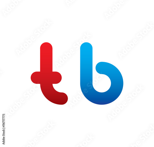 tb logo initial blue and red