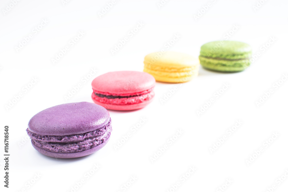 Macarons isolated on white Macarons isolated on white