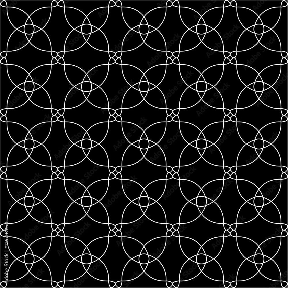 Obraz premium Vector seamless background in black and white.