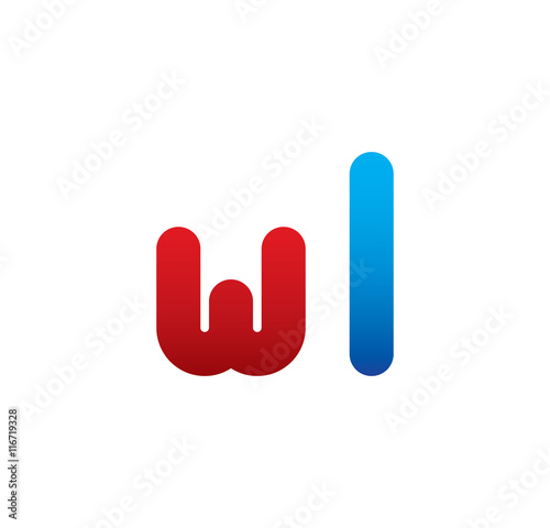 wl logo initial blue and red