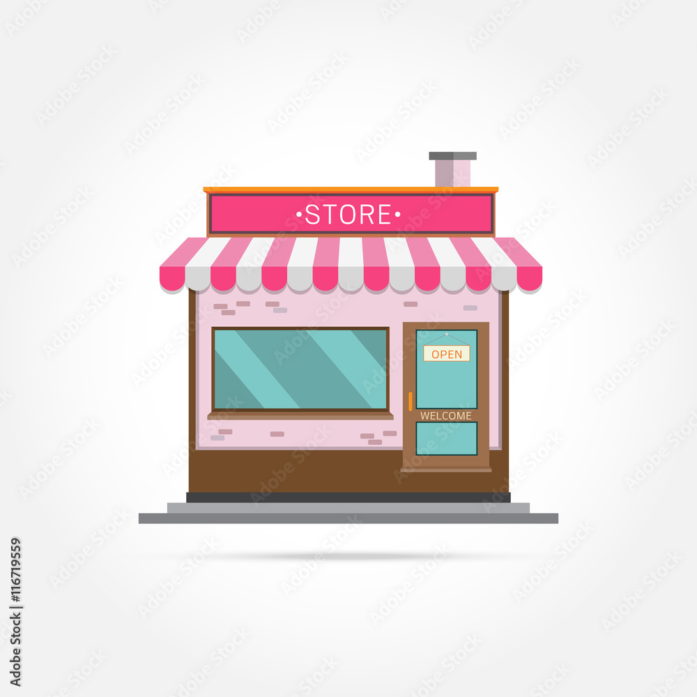 Vector illustration of store building Vector illustration of store building
