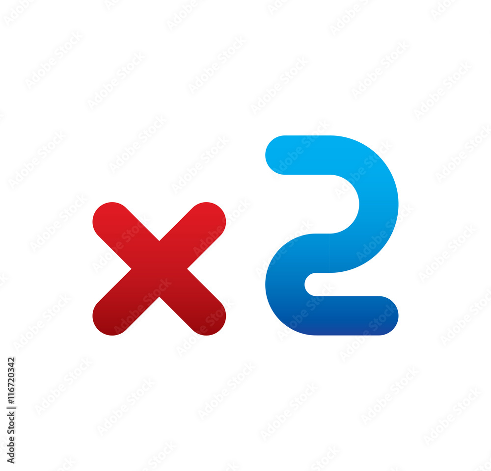 x2 logo initial blue and red x2 logo initial blue and red