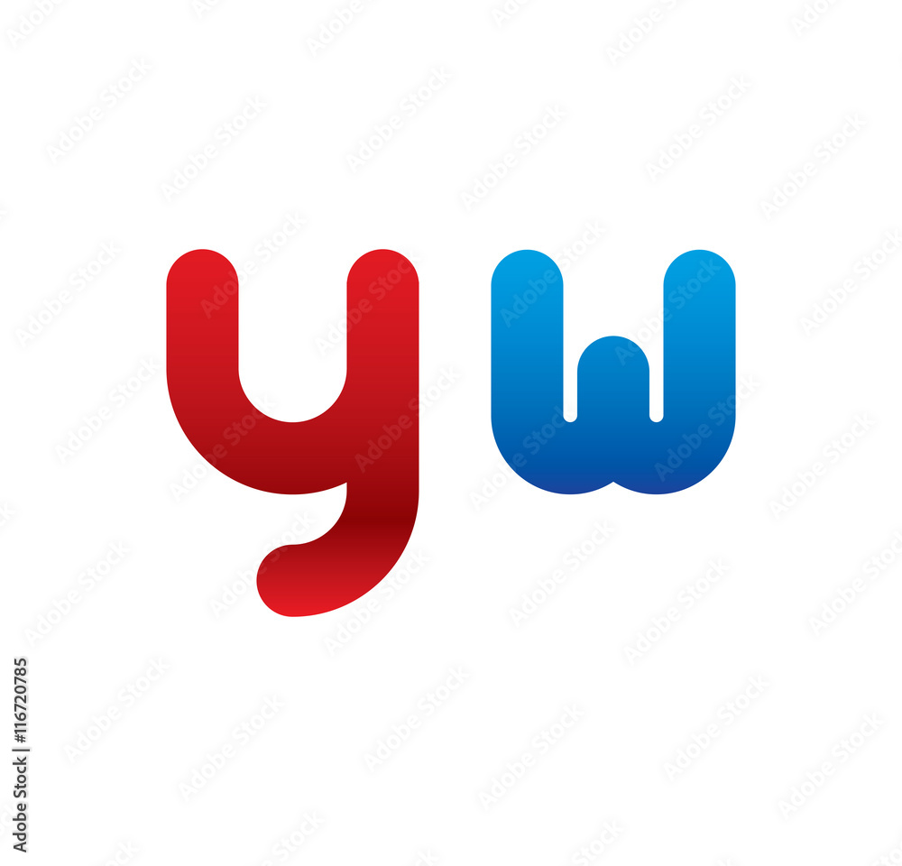 yw logo initial blue and red yw logo initial blue and red