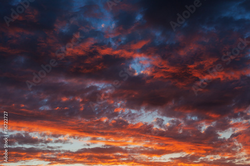beautiful colorful sunset sky and clouds © dmitriisimakov