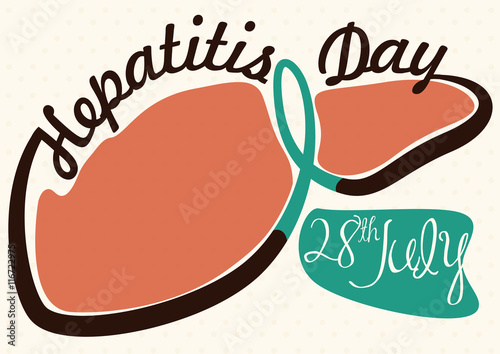 Commemorative Design for Hepatitis Day in July 28, Vector Illustration