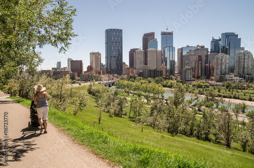 Strolling around the parks in Downtown Calgary
