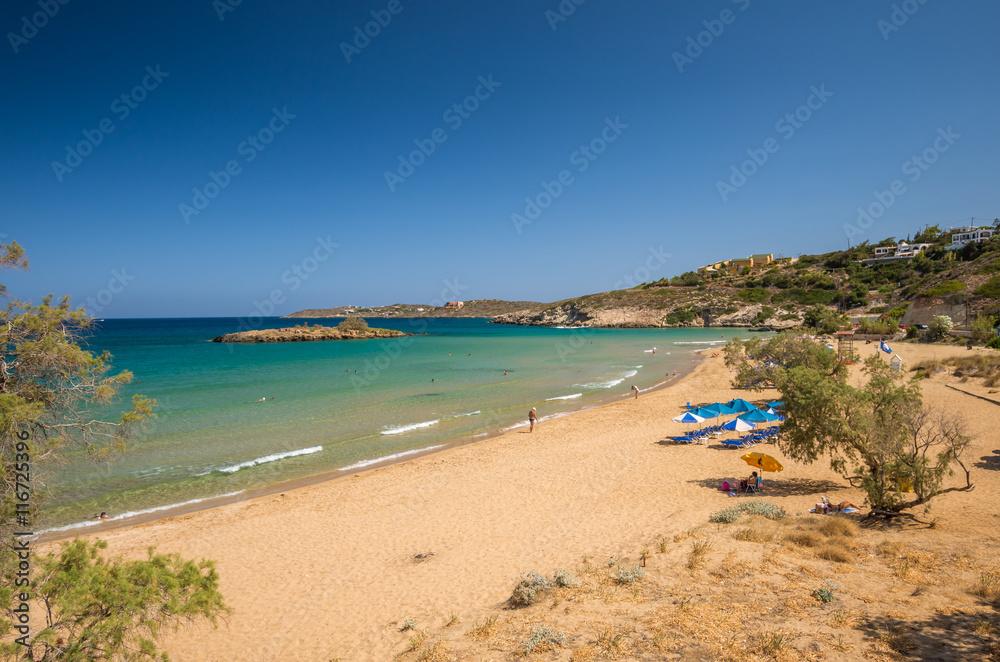 Kalathas beach, Crete Island, Greece. Kalatha is one of the best beaches in Creta