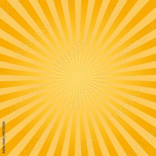 Sun Icon Yellow Orange Red Burst Retro Background Vector