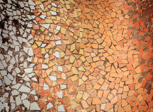 Ceramic tile fragment mosaic, abrstract background photo