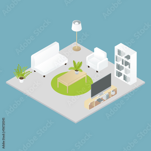 Isometric Home Interior Design