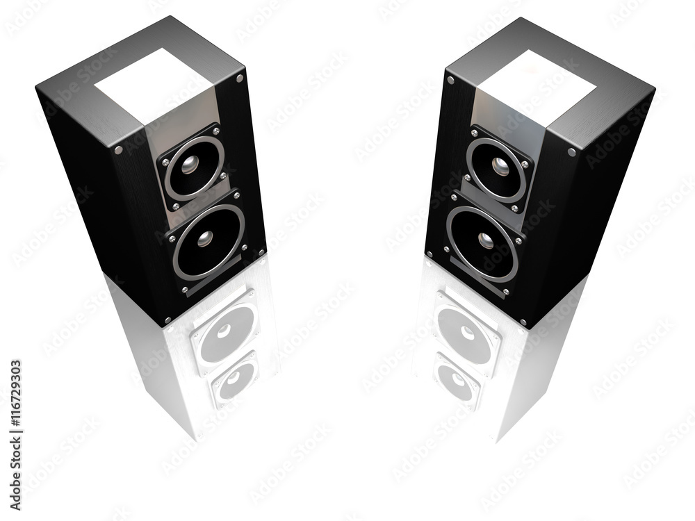 Obraz premium Black speakers