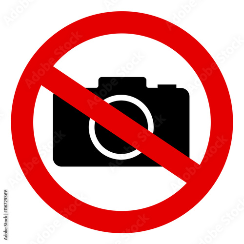 Cameras prohibited sign | 'No Camera' sign