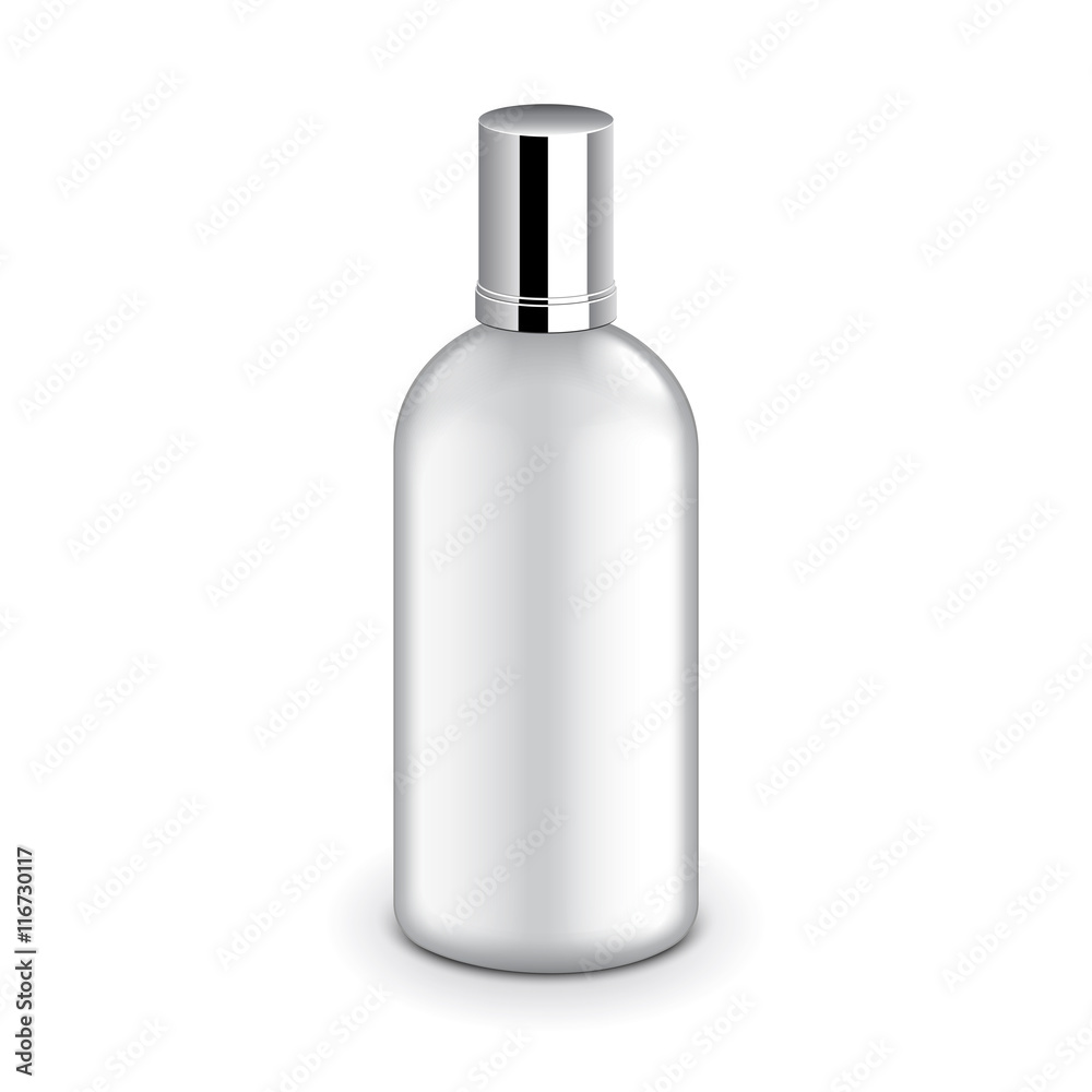 Plastic bottle with metallic cap isolated vector Plastic bottle with metallic cap isolated vector